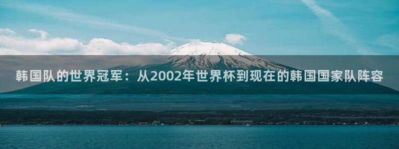 世界杯决赛预测：韩国队的世界冠军：从2002年世界杯到现在的韩国国家队阵容